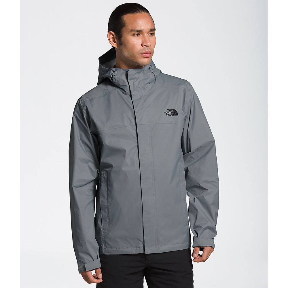 The North Face Rain Jacket Mens Australia - The North Face Venture 2 Grey / Black Dryvent (MKX-70164